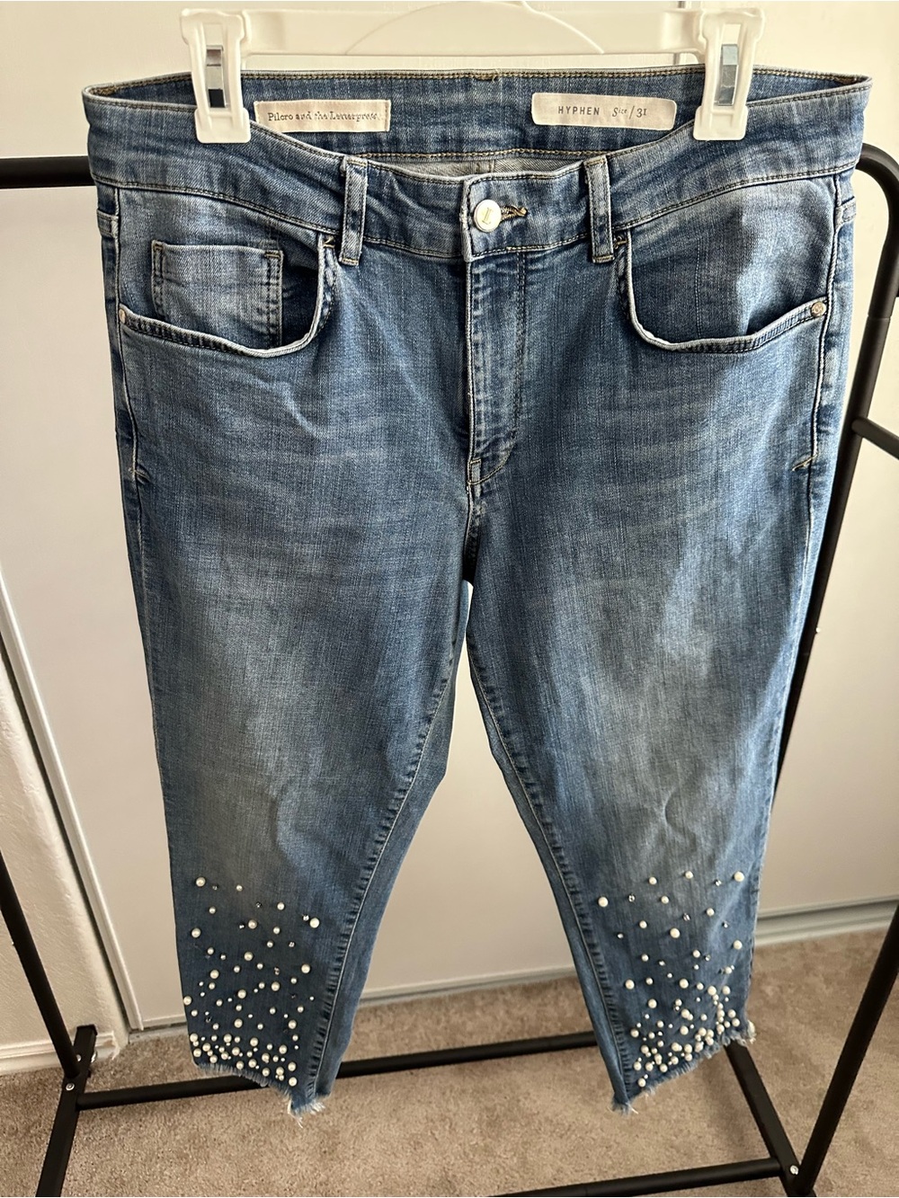 Pilcro Pearl-Embellished Women’s Jeans